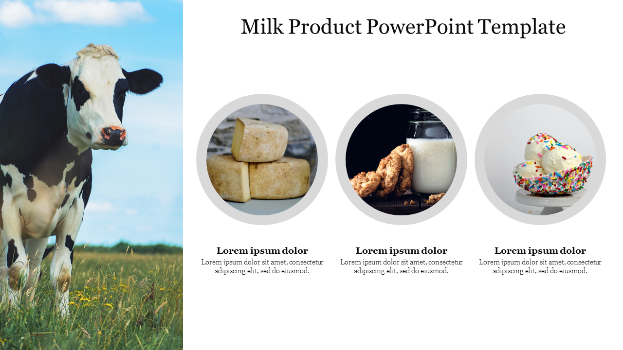 Milk Product PowerPoint Template